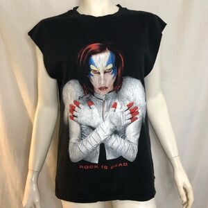 Marilyn Manson 1999 vintage t shirt one of a kind diy size medium